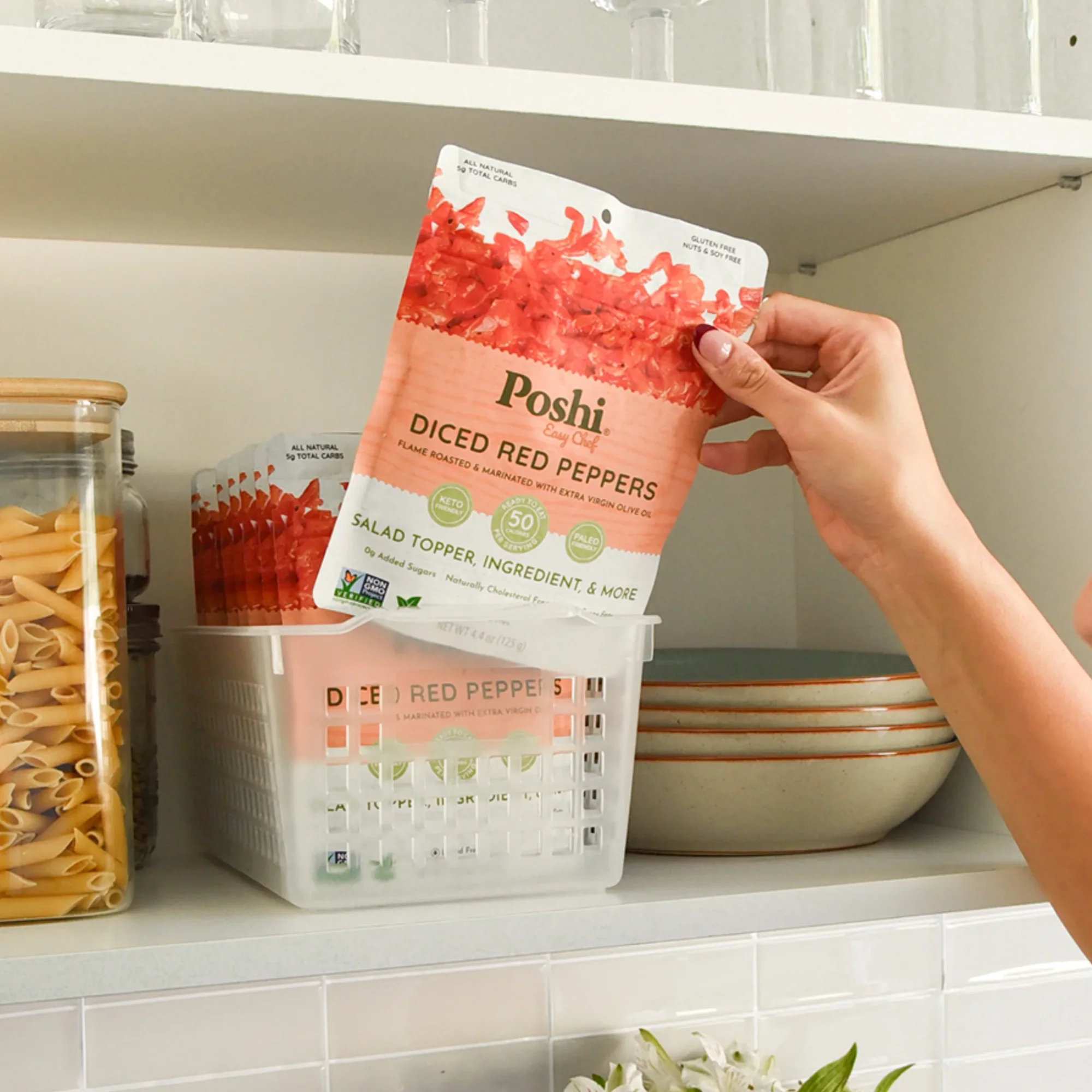 Diced Red Peppers in Extra Virgin Olive Oil (10 Pack) - Image 3