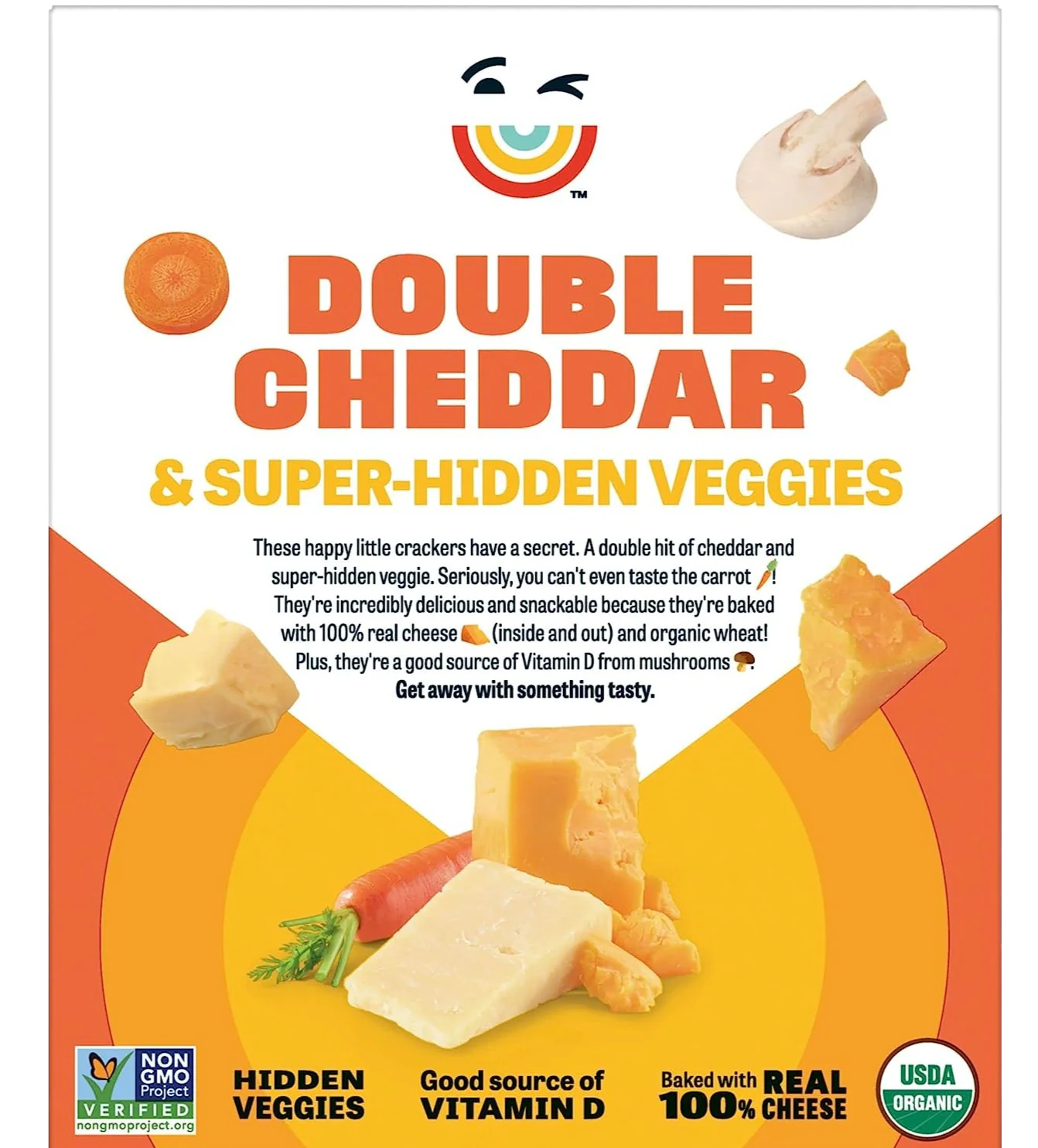 Double Cheddar Crackers Made with Cheese and Veggies - Image 2