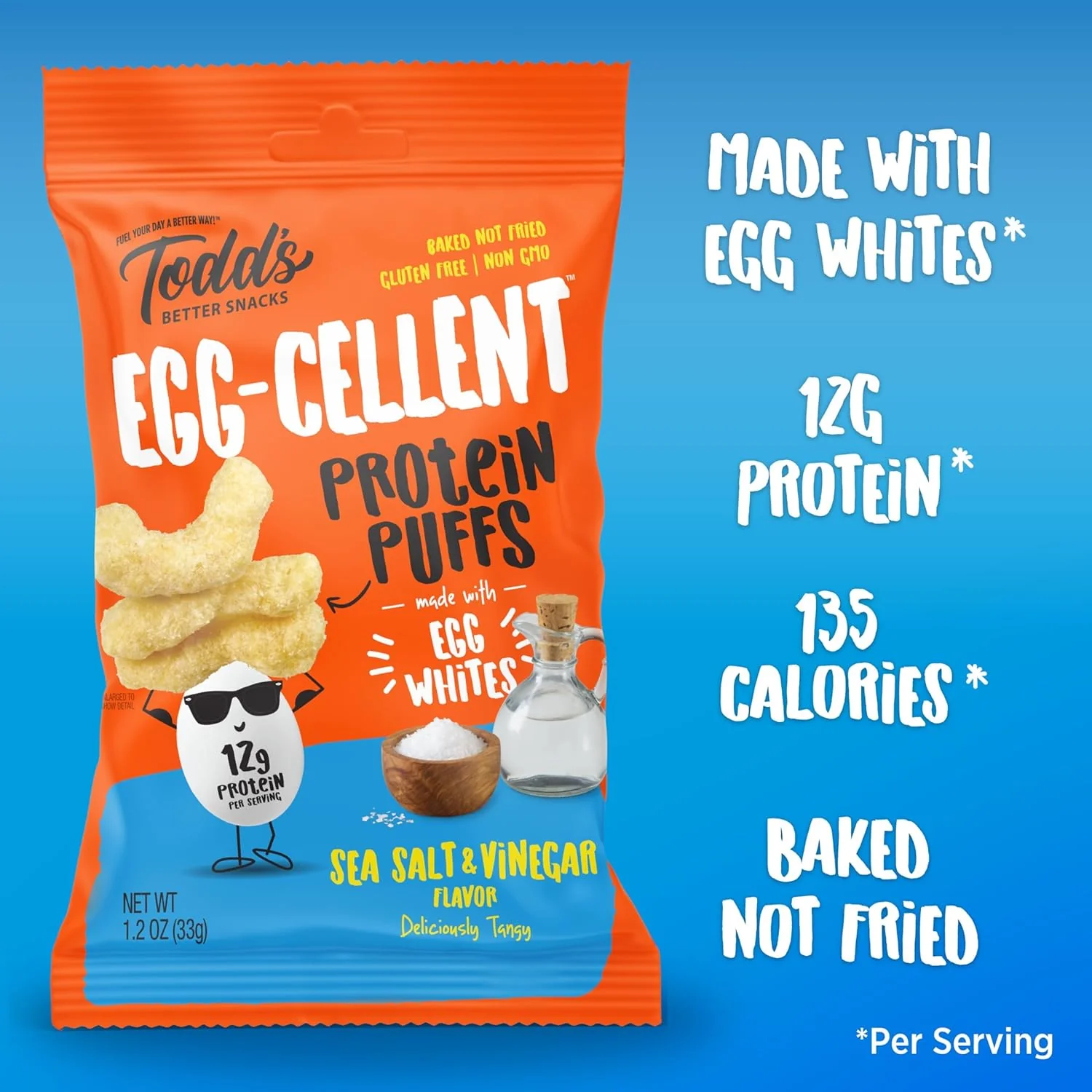 Egg-Cellent Protein Puffs - Sea Salt & Vinegar (10 Pack) - Image 3
