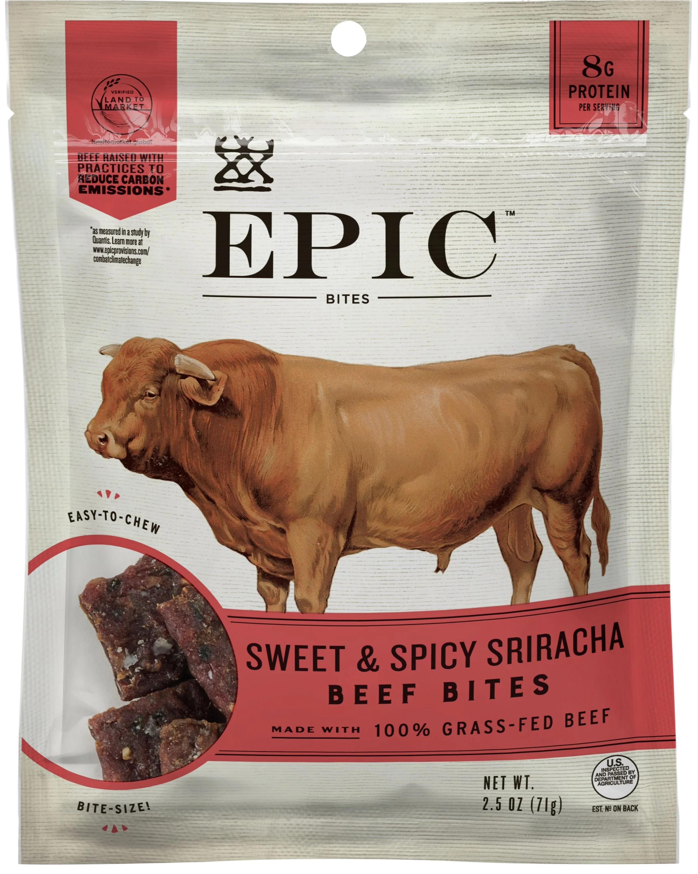 Sweet & Spicy Sriracha Beef Jerky Bites