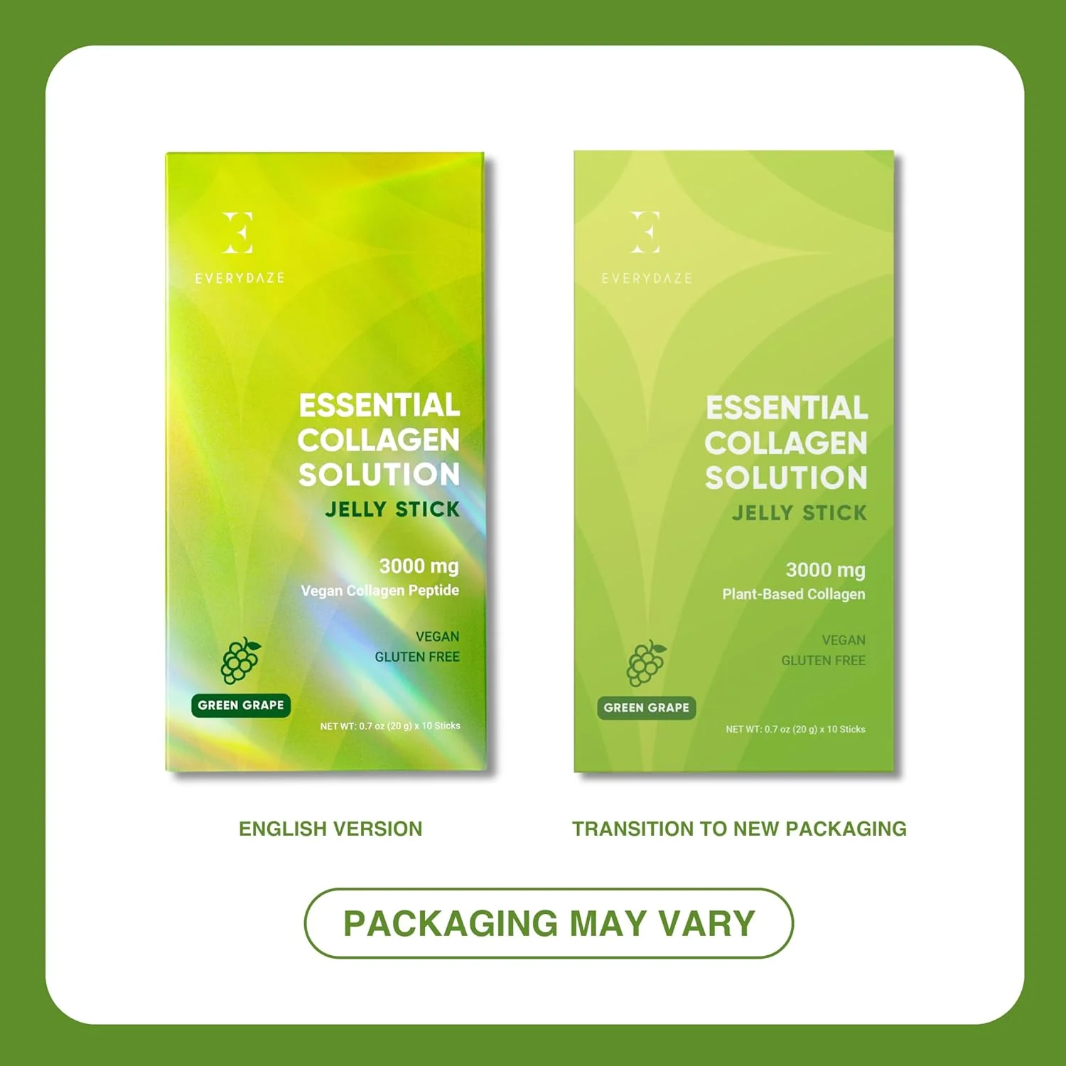 Essential Collagen Solution Jelly Stick - Green Grape (10 CT) - Image 2