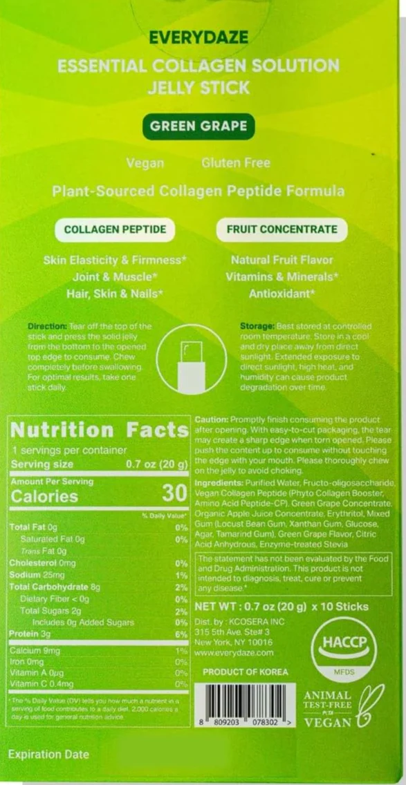 Essential Collagen Solution Jelly Stick - Green Grape (10 CT) - Image 4