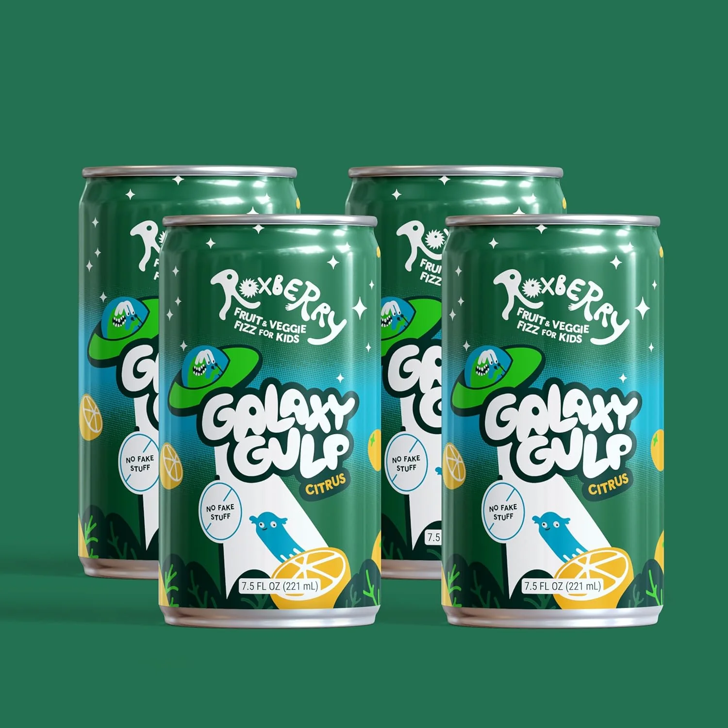 Fruit & Veggie Fizz for Kids - Galaxy Gulp Orange Citrus (4 Pack) - Image 2
