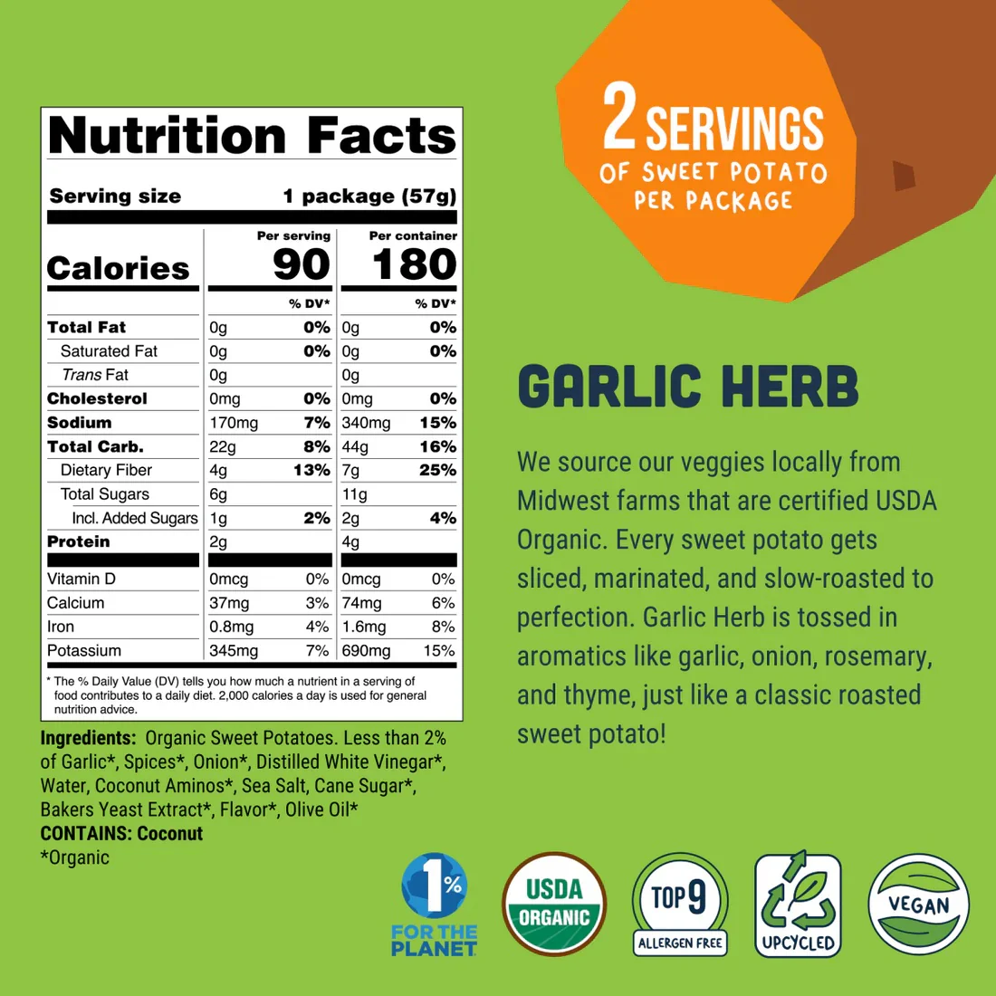 Organic Garlic Herb Sweet Potato Jerky - Image 2