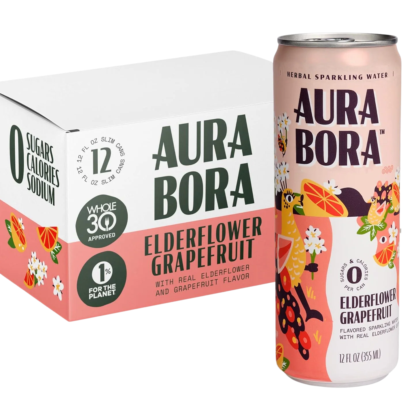 Elderflower Grapefruit Sparkling Water (12 CT)