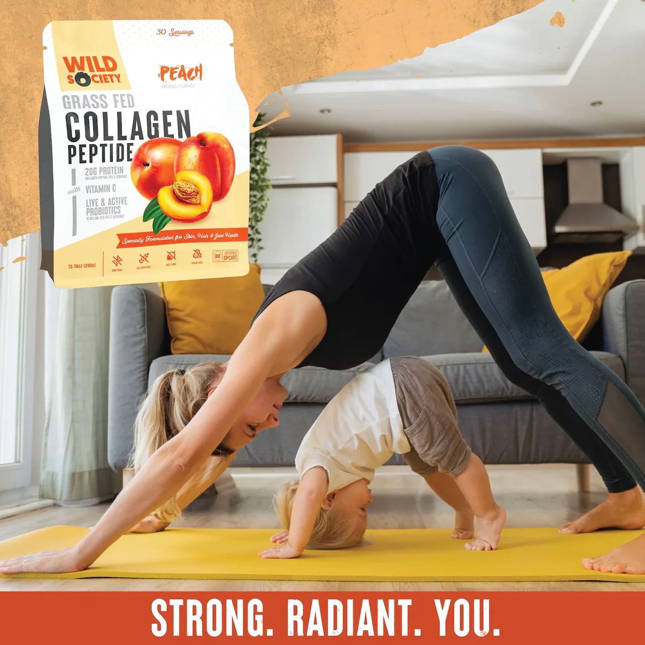 Grass Fed Collagen Peptide - Peach - Image 2