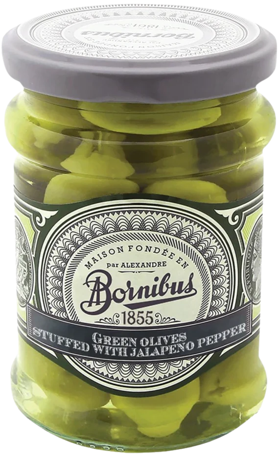 Green Olives Stuffed w Jalapeno
