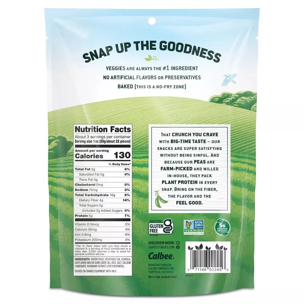 Lightly Salted Green Pea Snack Crisps - Image 2