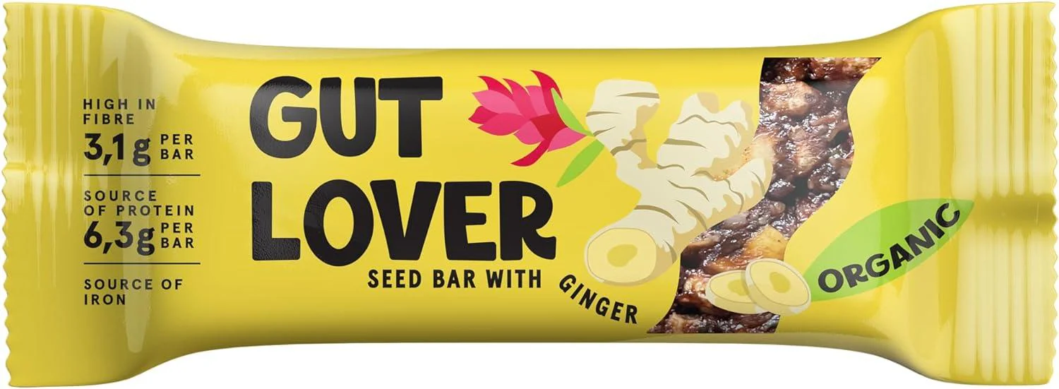 Gut Lover Organic Seed Bar with Ginger  (24 CT) - Image 2