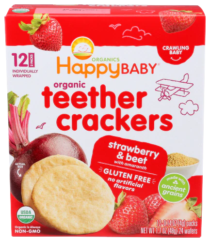 Organic Strawberry & Beet Teather Crackers