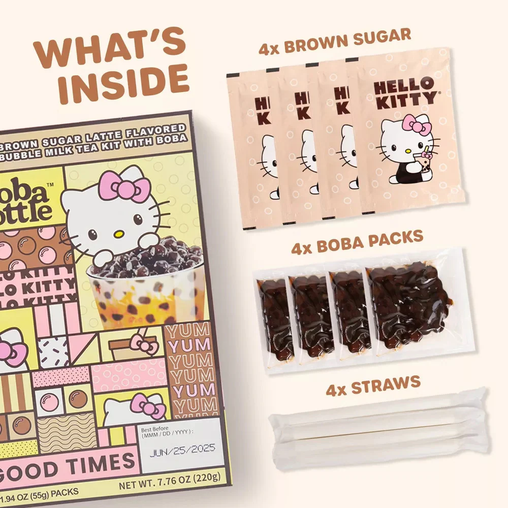 Hello Kitty Brown Sugar Latte Bubble Milk Tea (4 Pac) - Image 3