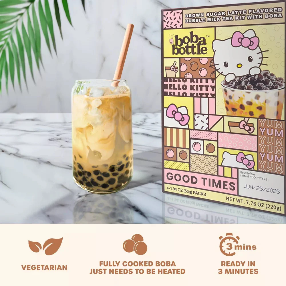 Hello Kitty Brown Sugar Latte Bubble Milk Tea (4 Pac) - Image 4