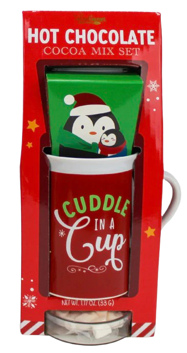Hot Chocolate Marshmallow Mug Set - Cuddle in a Cup