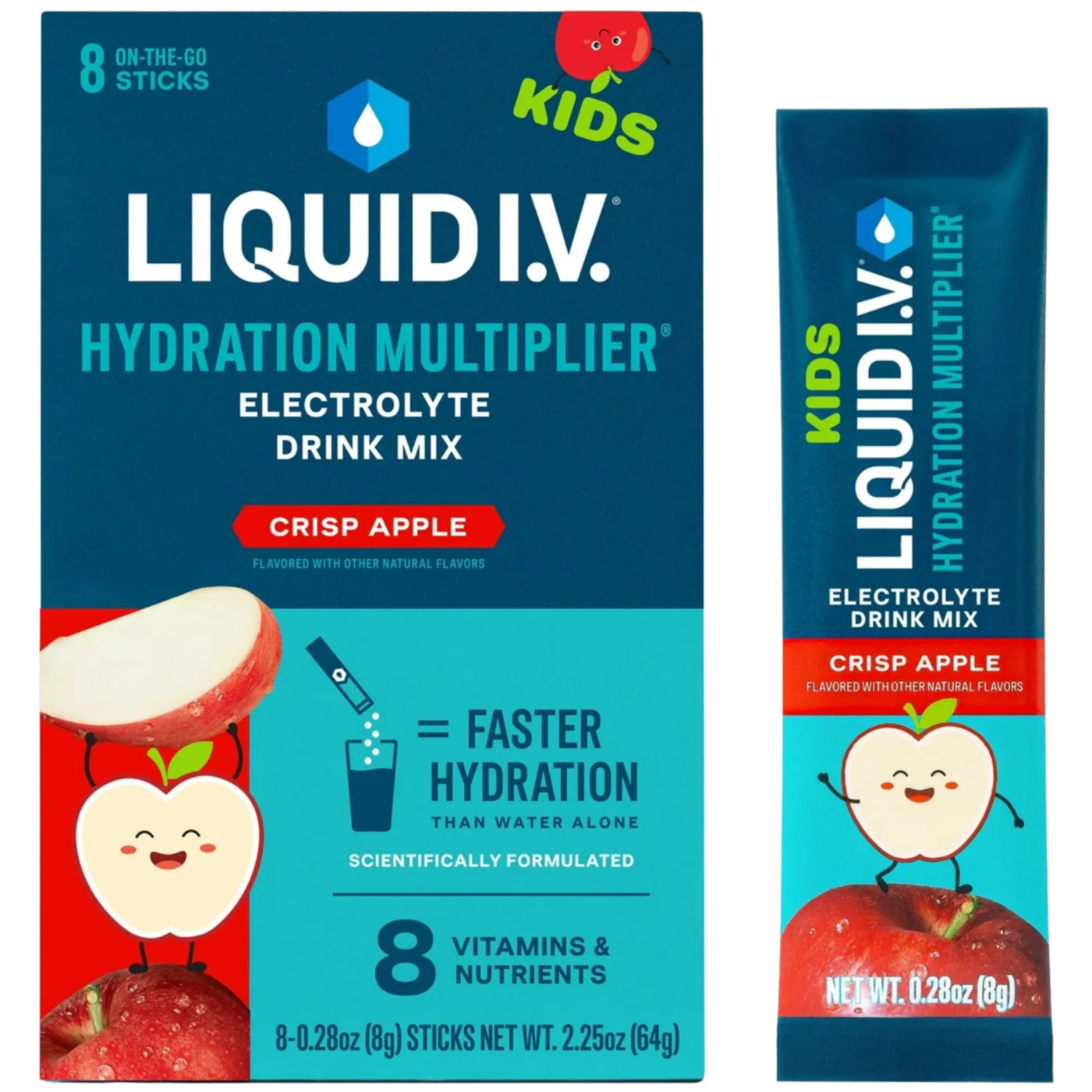 Hydration Multiplier Electrolyte Drink For Kids - Crisp Apple (8 CT)