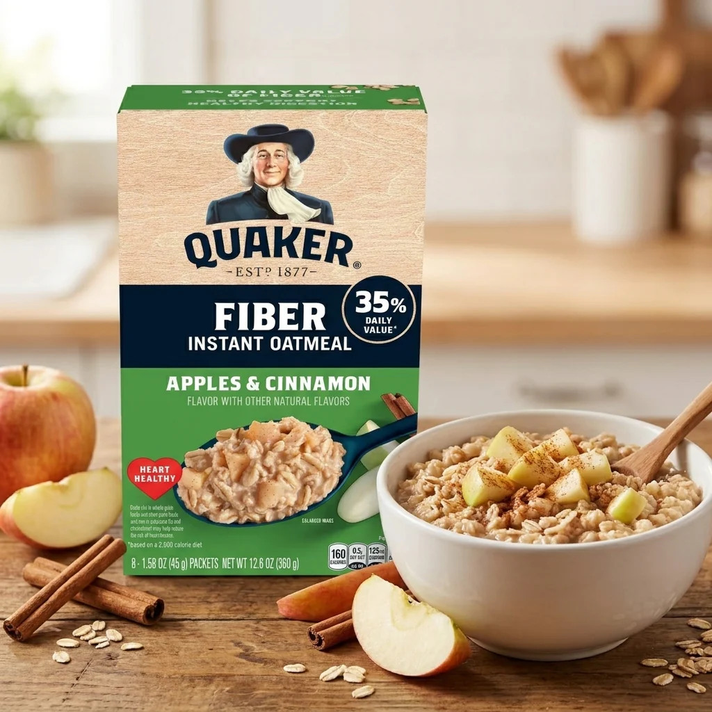 Instant Oatmeal High Fiber - Apple & Cinnamon (8 CT) - Image 4