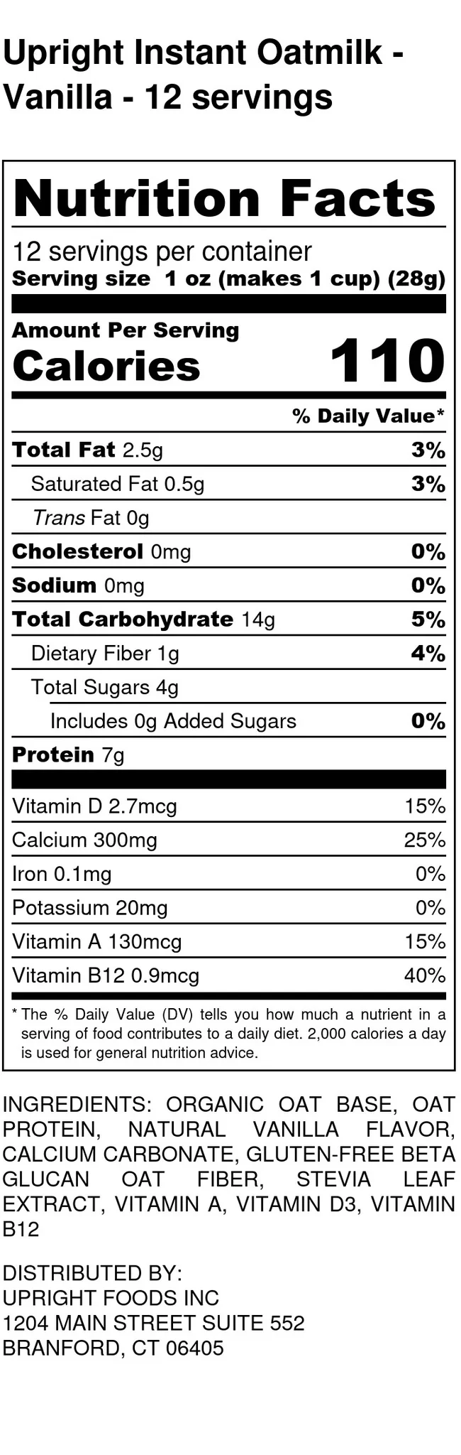 Instant Oatmilk - Vanilla (12 CT) - Image 4
