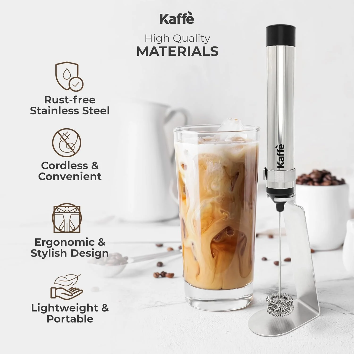 Rechargeable Milk Frother With Stand - Image 6