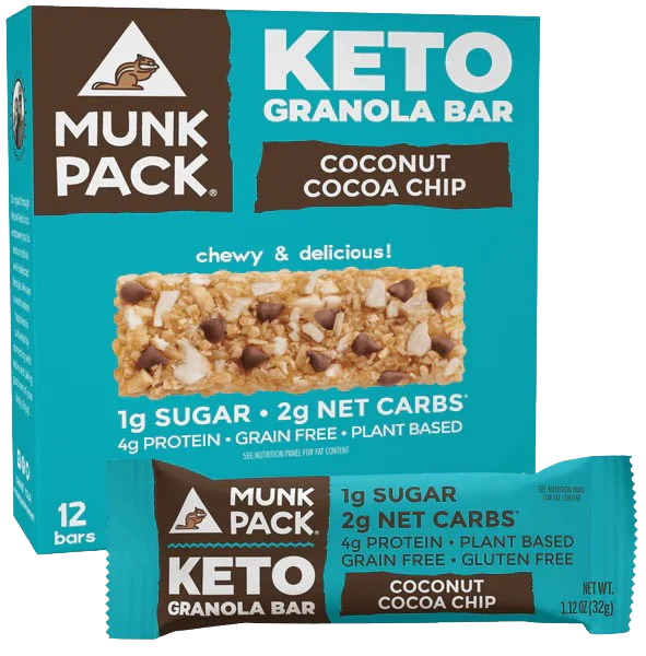 Keto Coconut Cocoa Chip Granola Bar (12 Pack)