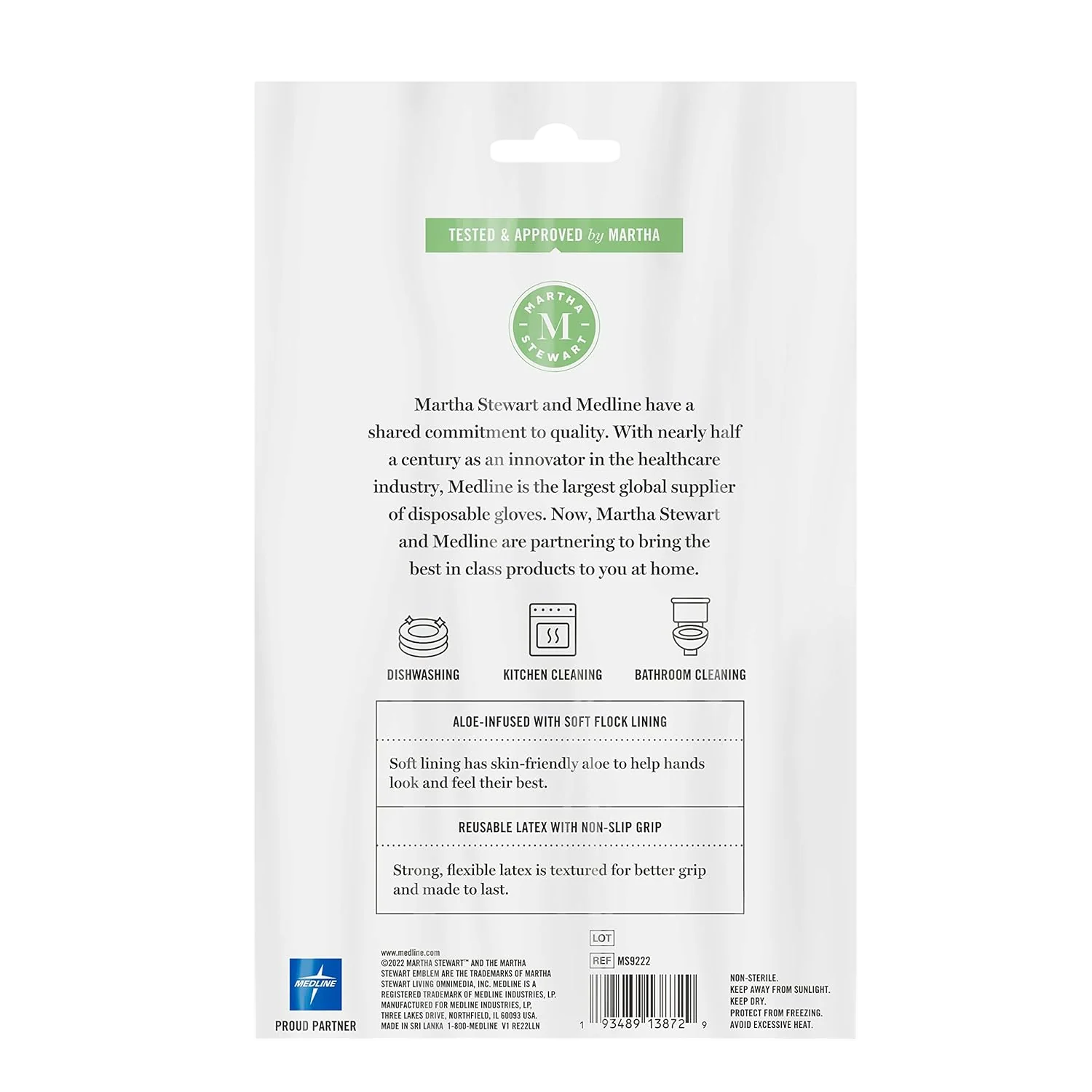 Latex Household Cleaning Gloves With Aloe - S/M - Image 5