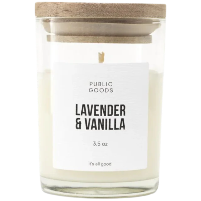 Lavender & Vanilla Soy Candle Wooden Lid