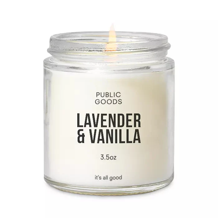 Lavender & Vanilla Soy Candle Wooden Lid - Image 2