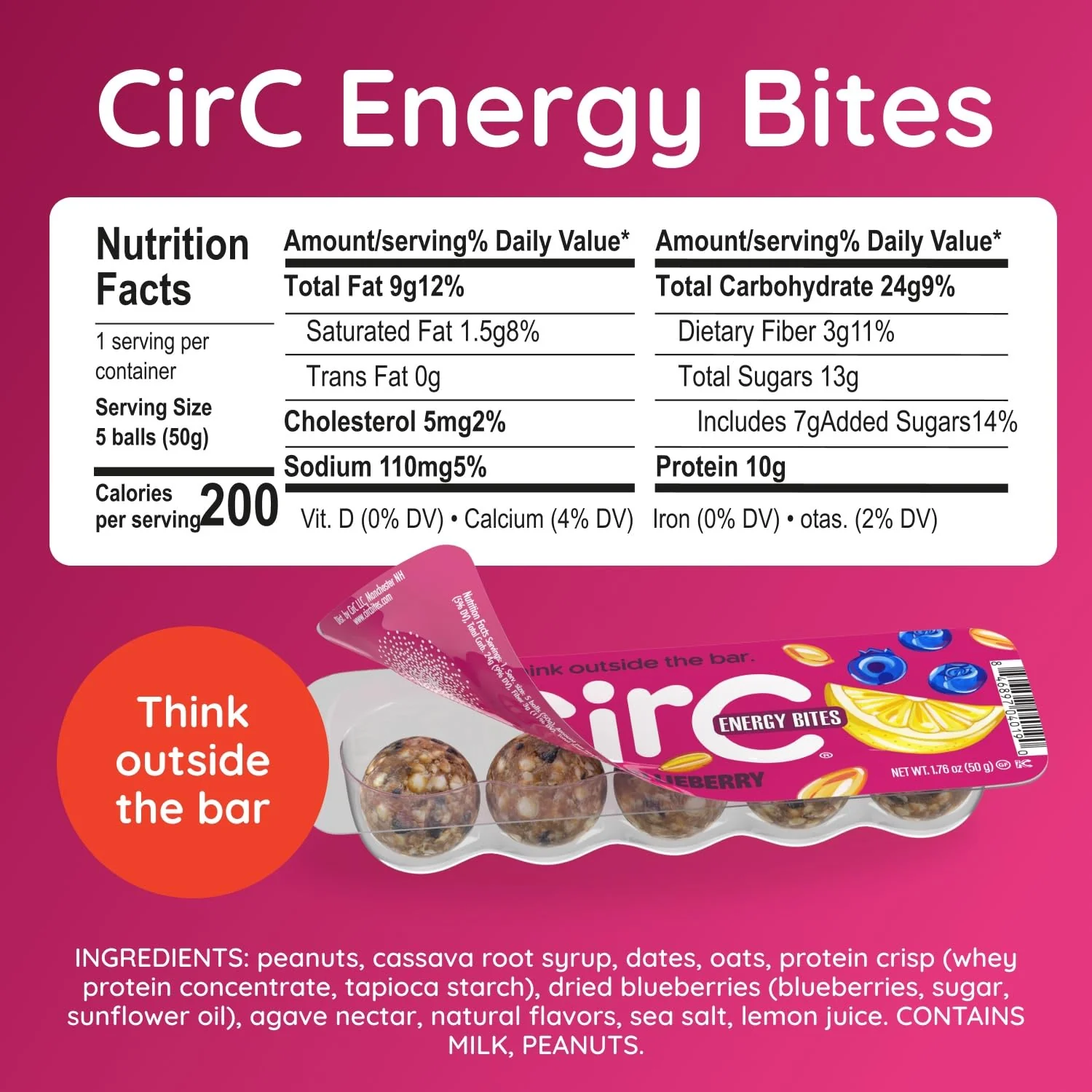 Lemon Blueberry High Protein Energy Bites (6 CT) - Image 3