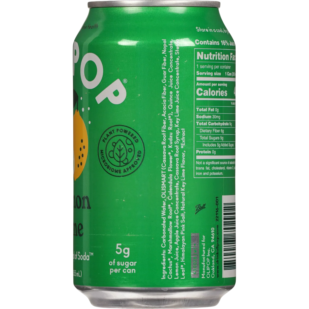 Lemon Lime Prebiotic Soda (12 CT) - Image 3