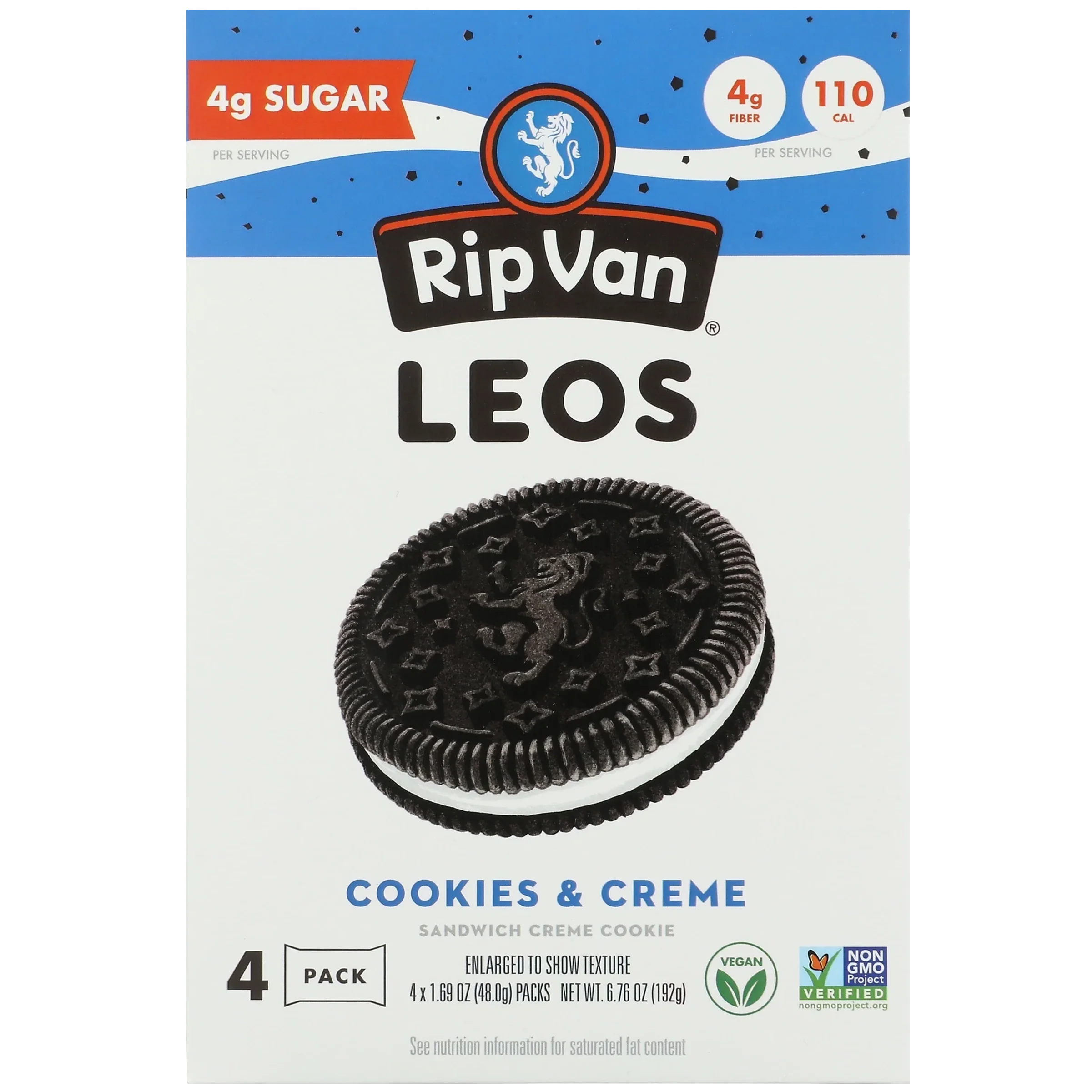 Leo's Cookies & Creme Sandwich Cookies (4 CT)