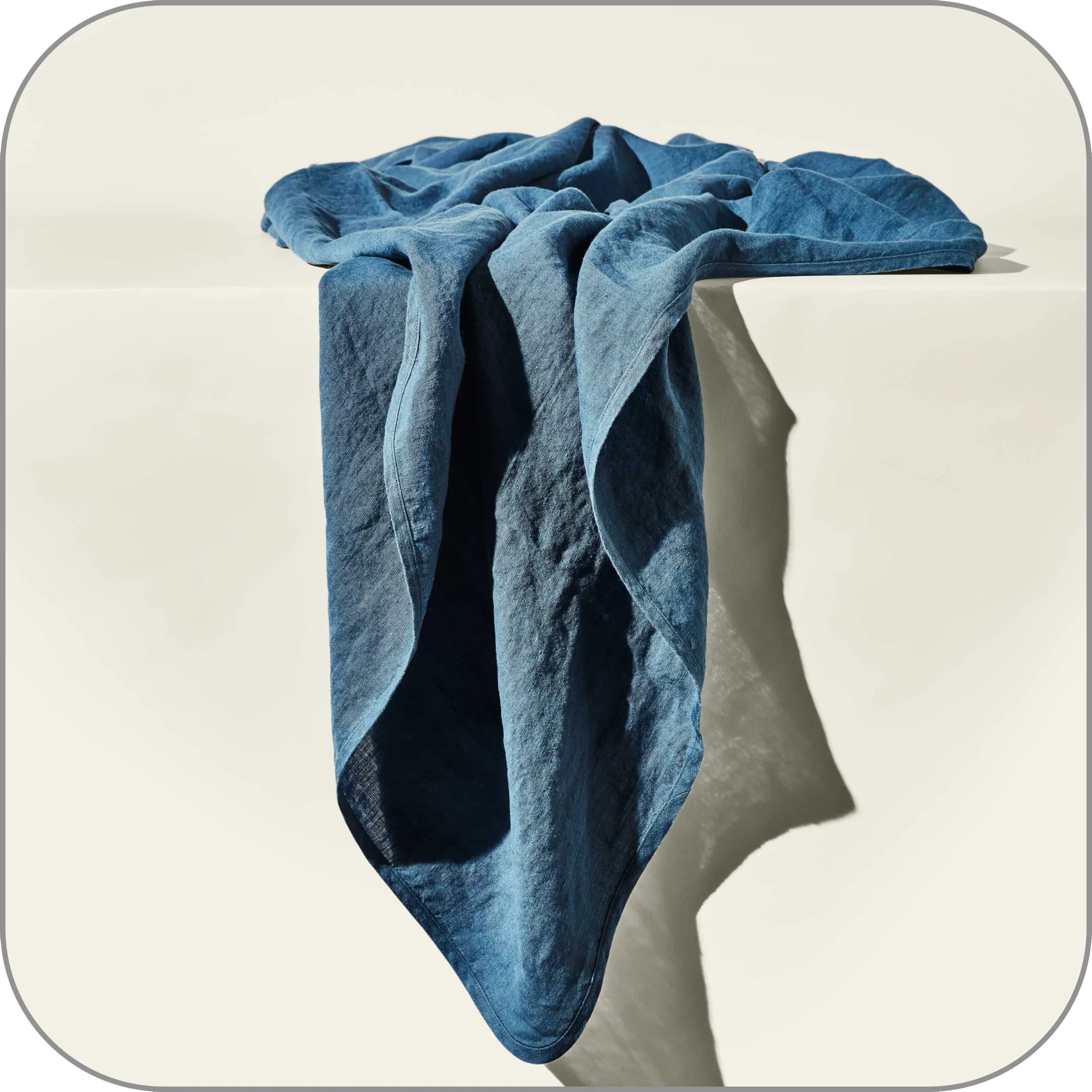 Linen Table Cloth - Blue Grey