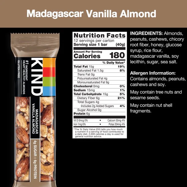 Madagascar Vanilla Almond Bar (12 Pack) - Image 3