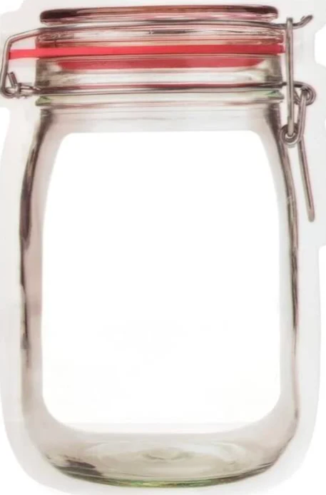 Mason Jar Zip Bags for Food Storage Mix and Match (10 Pack)
