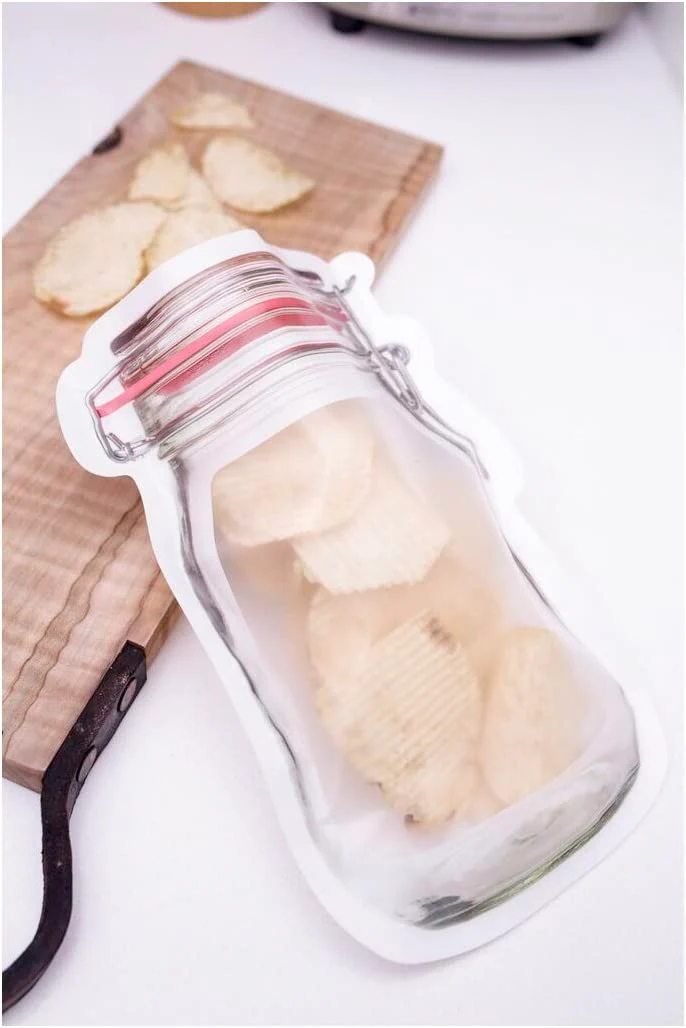 Mason Jar Zip Bags for Food Storage Mix and Match (10 Pack) - Image 3
