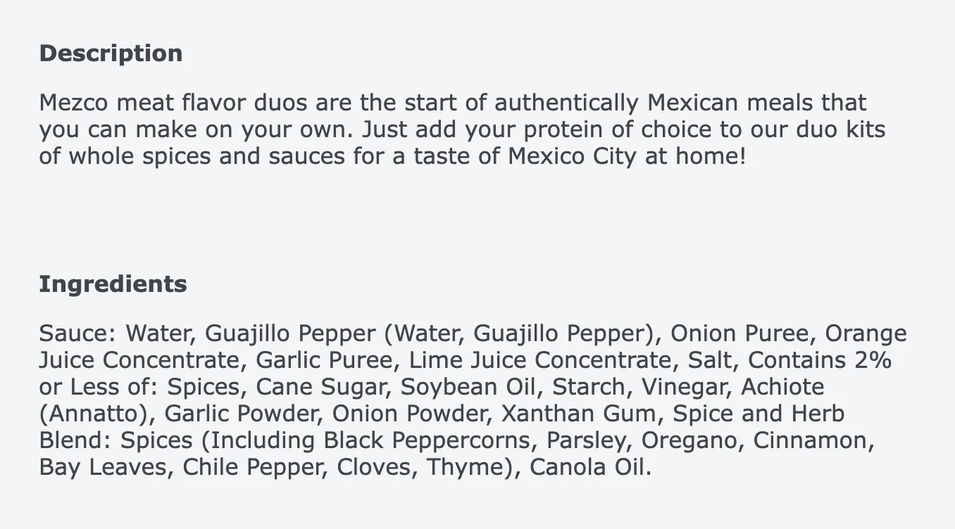 Mezco Carnitas Flavor Duo Sauce + Spice & Herb Blend - Image 2