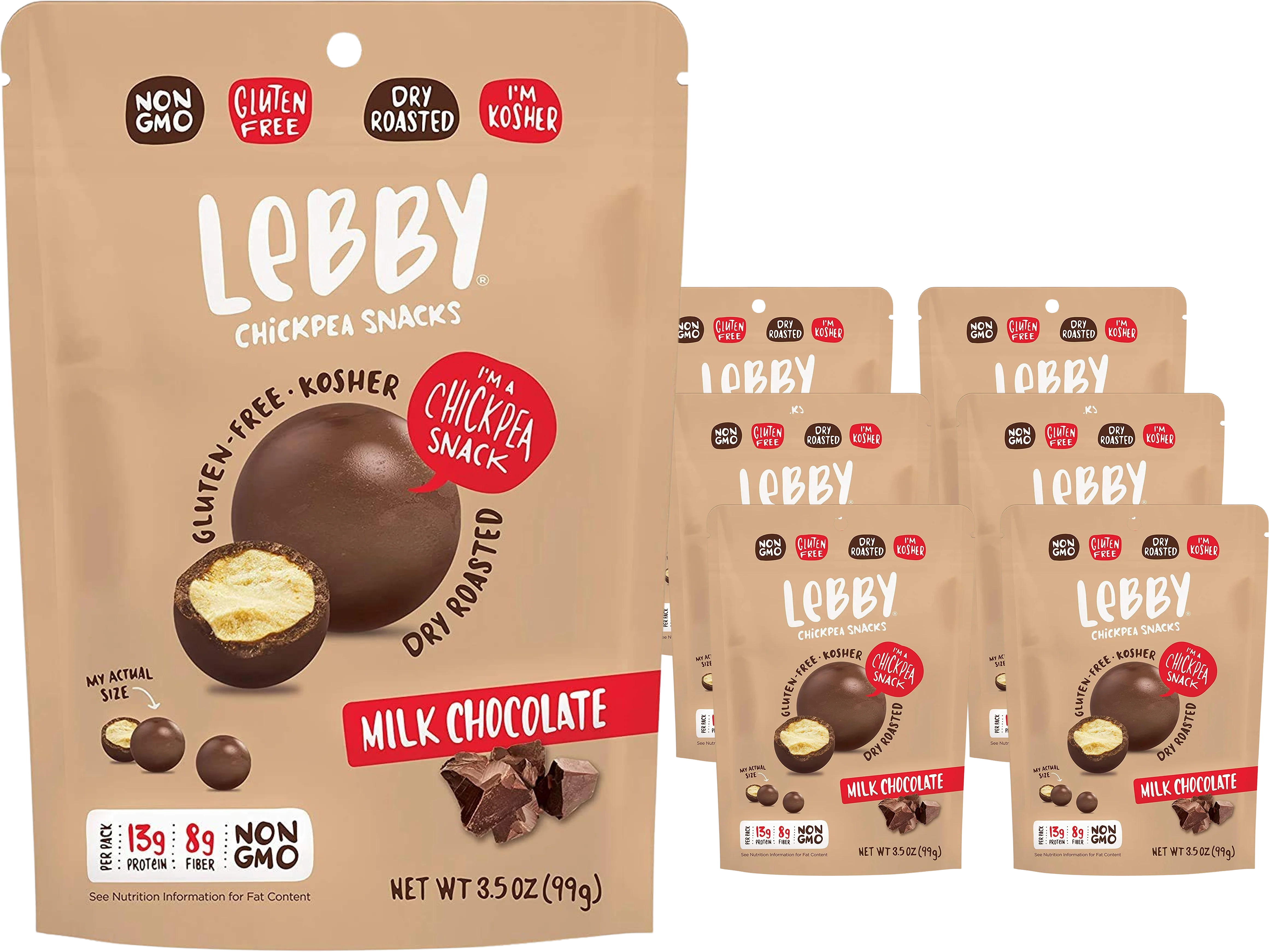 Milk Chocolate Covered Chickpea (6 Pack)