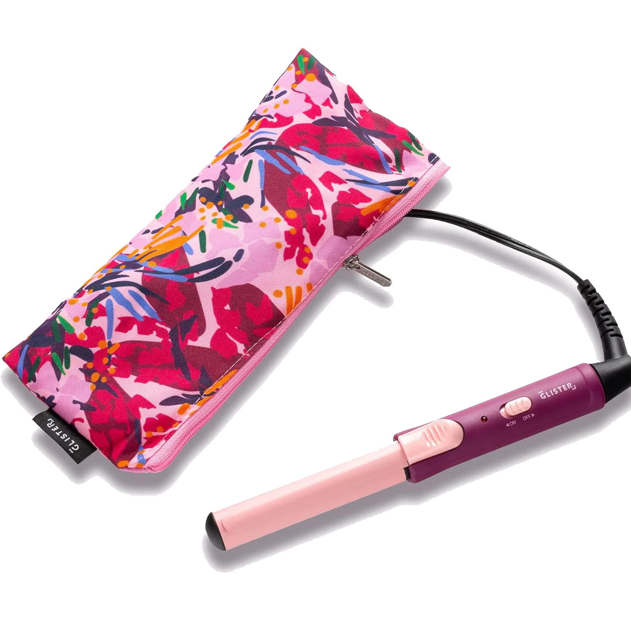Mini Curls Travel Clip Curler with Carrying Pouch - Plum