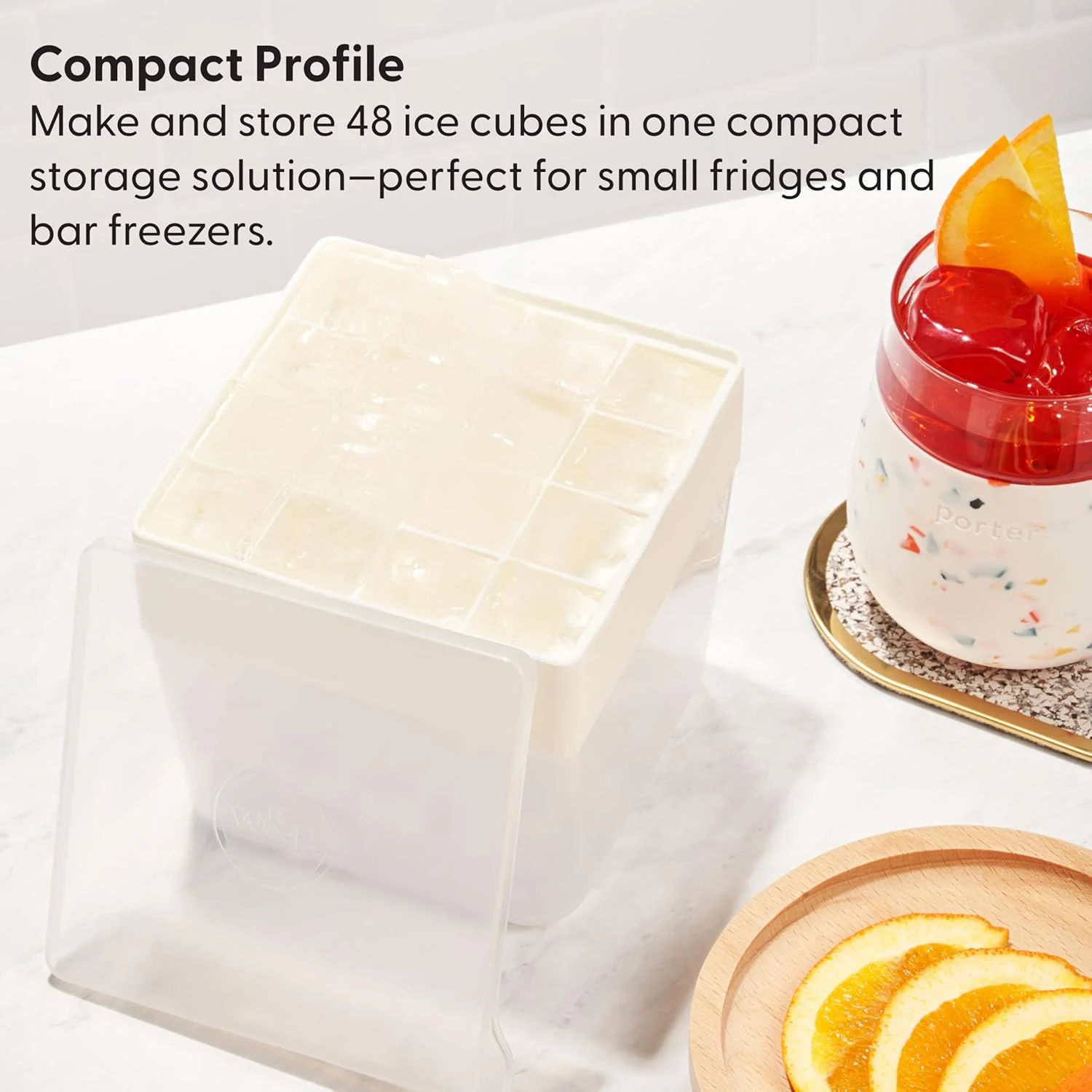 Mini Ice Box Silicone Ice Cube Tray with Lid & Bin - Charcoal - Image 4