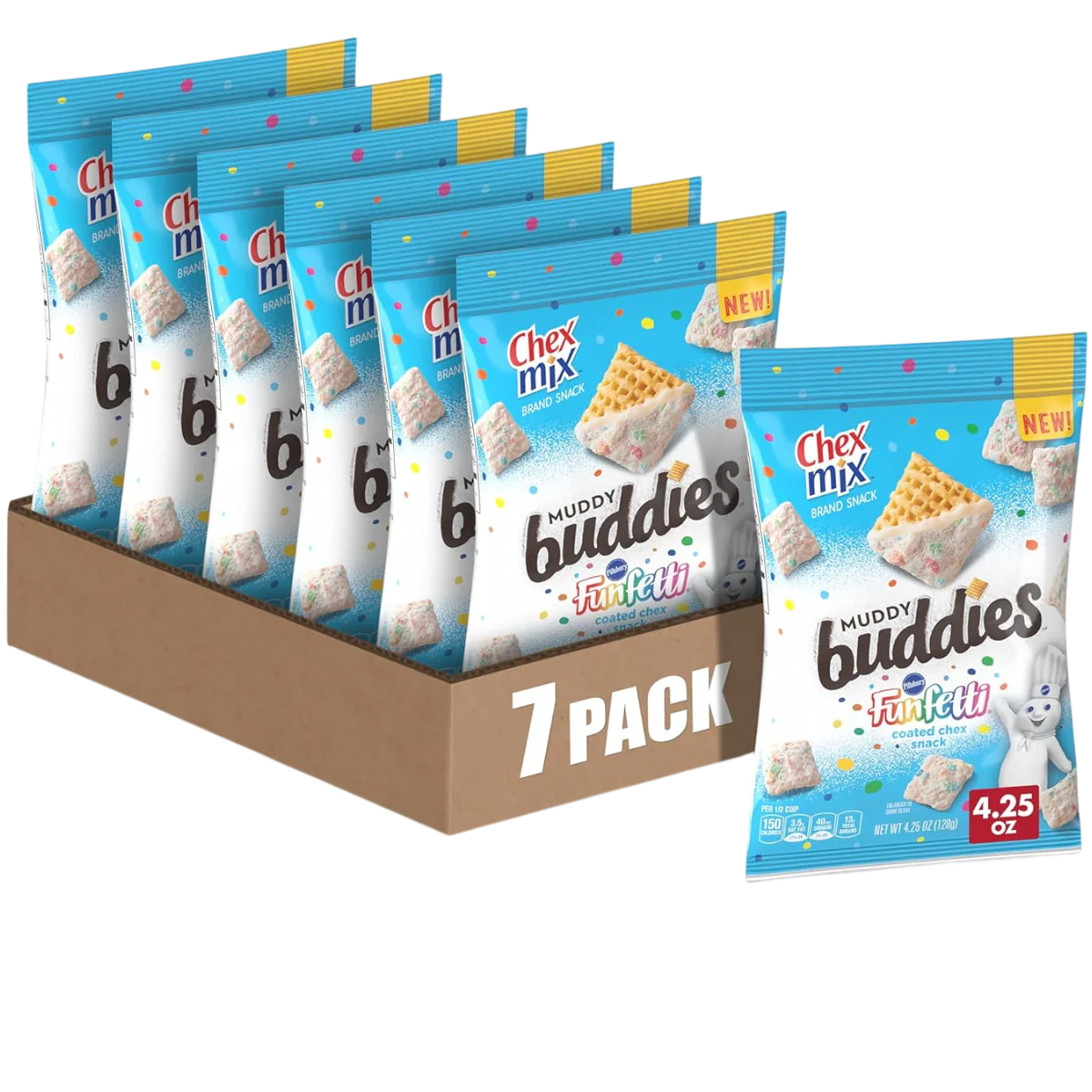 Muddy Buddies Funfetti Coated Snack (7 Pack)