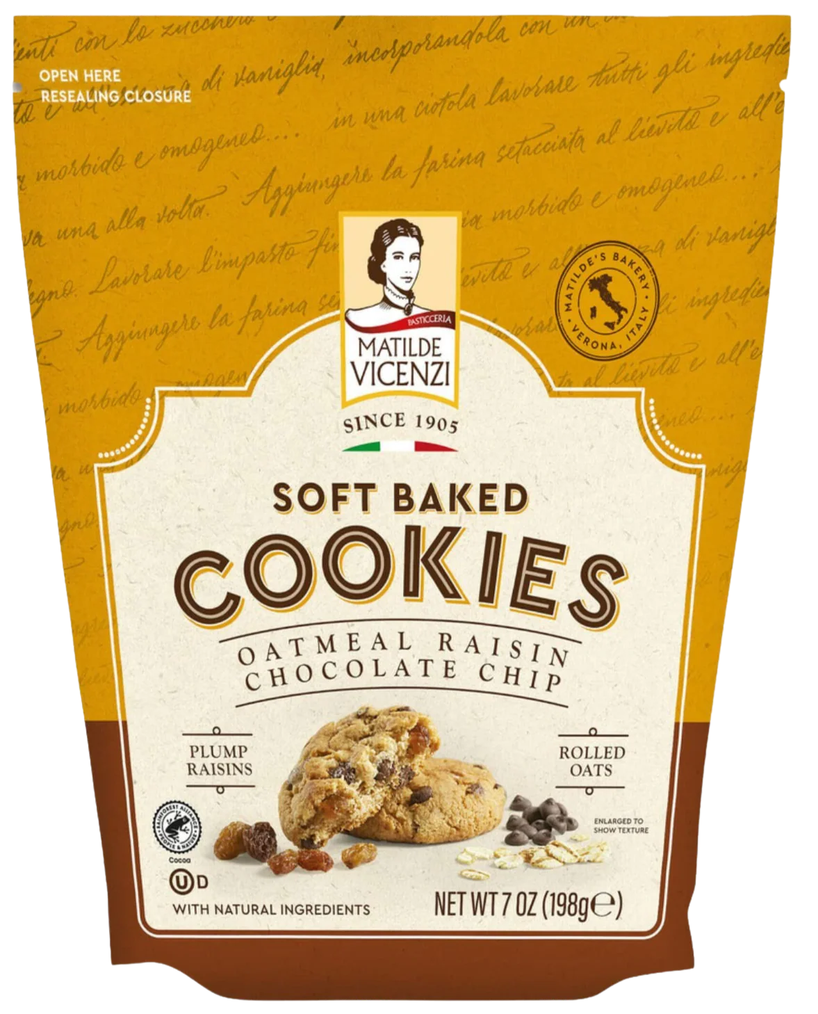 Oatmeal Raisins Soft Baked Italian Cookies