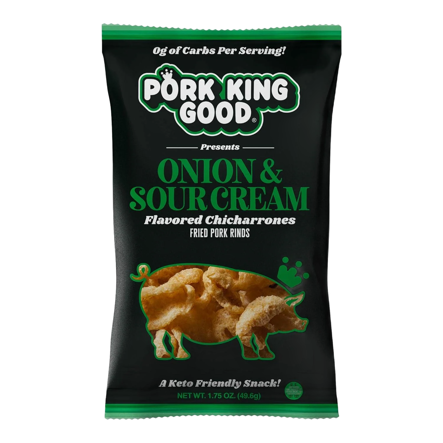 Onion & Sour Cream Pork Rinds (12 CT) - Image 2