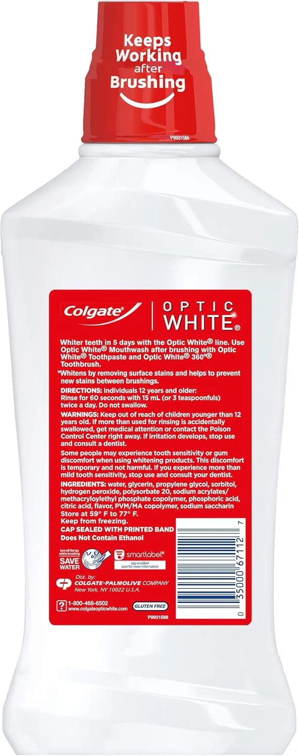 Optic White Whitening Mouthwash - Fresh Mint - Image 2