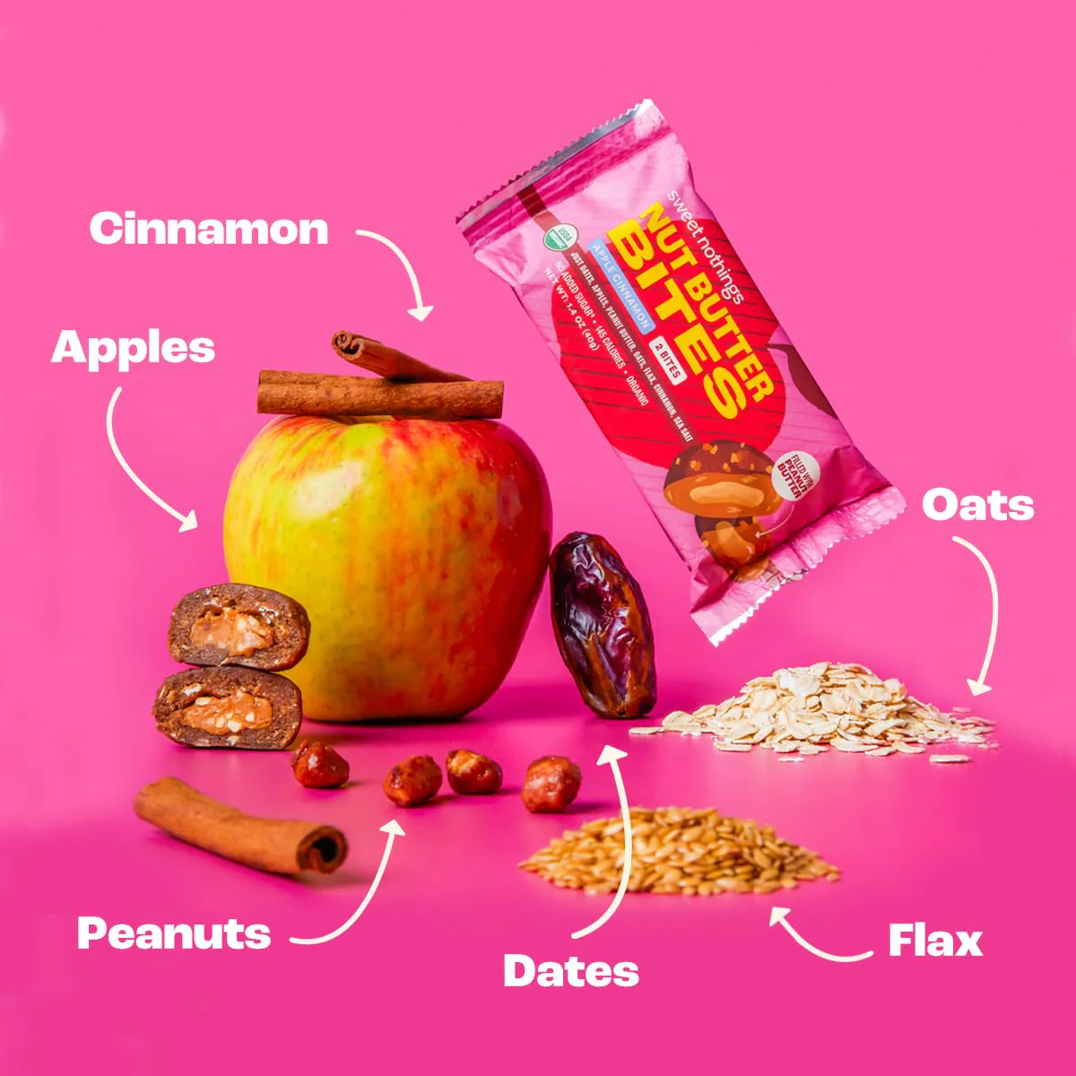 Organic Apple Cinnamon Nut Butter Bites (12 CT) - Image 4