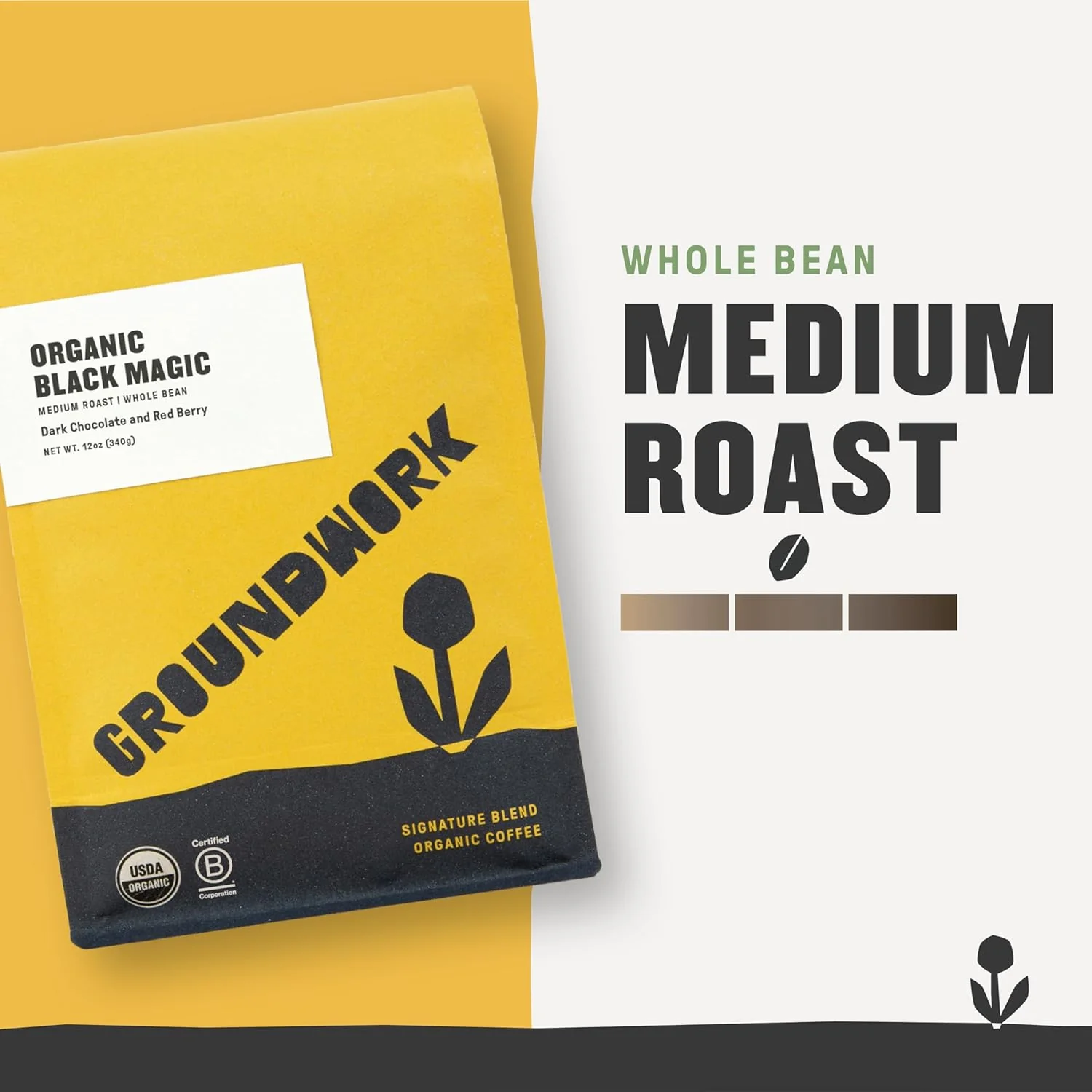 Organic Black Gold Whole Bean Dark Roast Coffee - Image 2