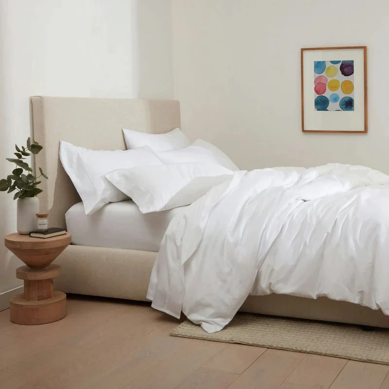 Organic Cotton King Fitted Sheet- White - Image 3