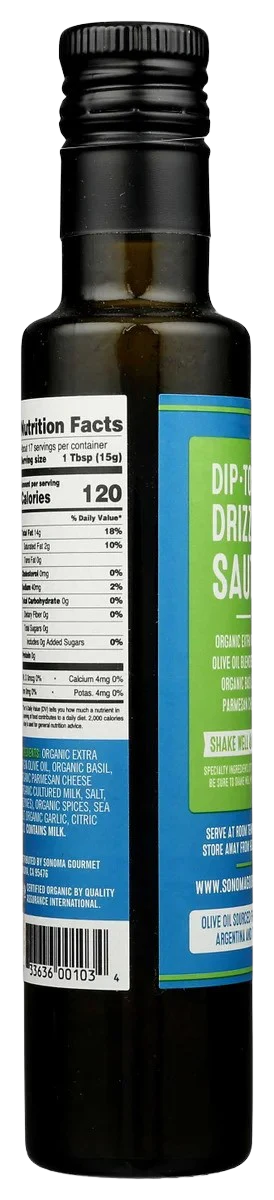 Organic  Extra Virgin Olive Oil Basil Parm - Image 2