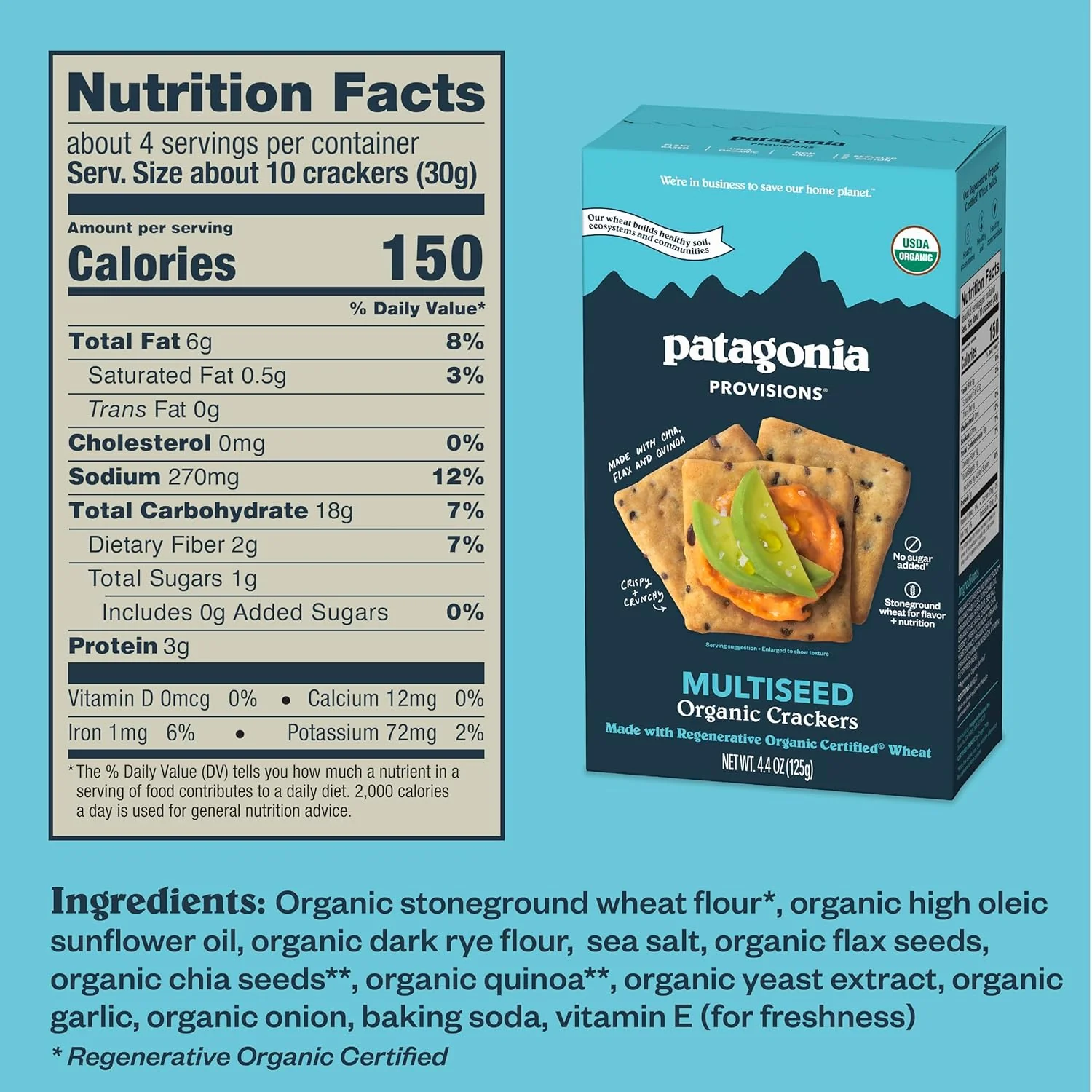 Organic Multiseed Crackers - Image 2