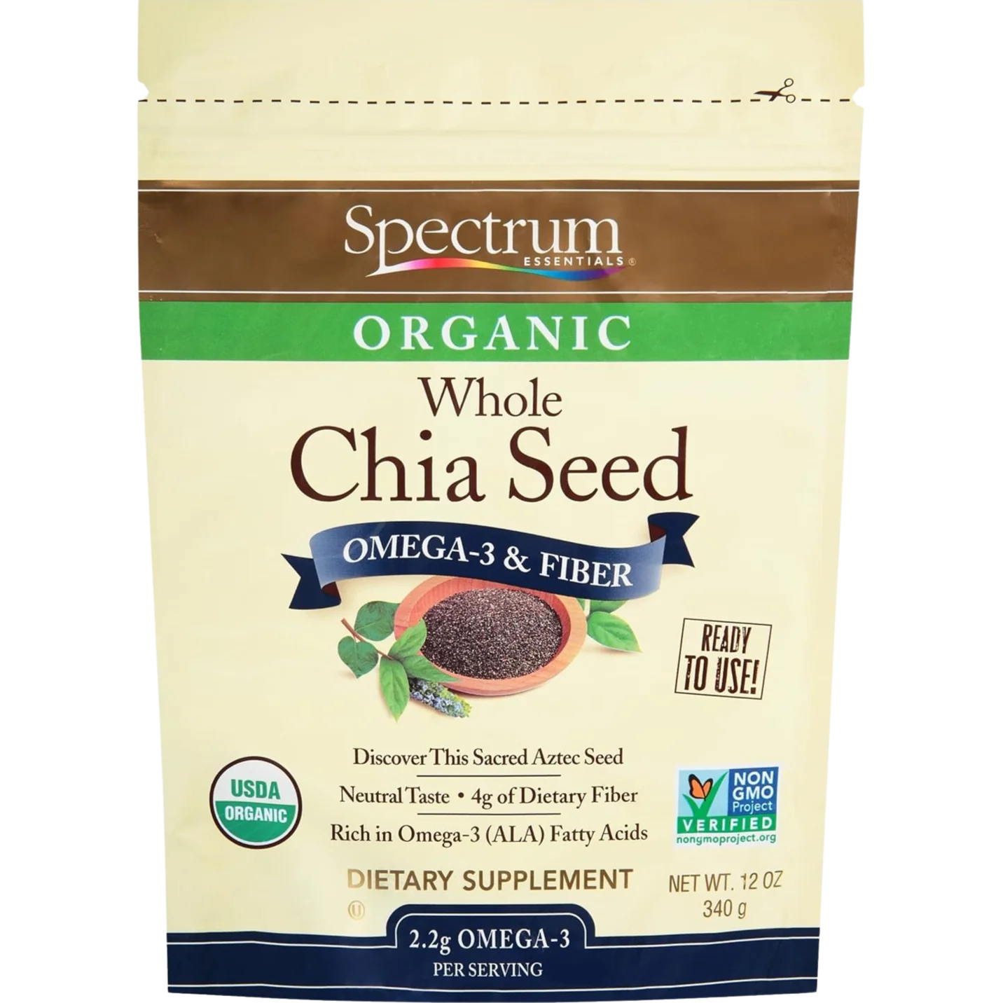 Organic Omega-3 & Fiber Whole Chia Seed