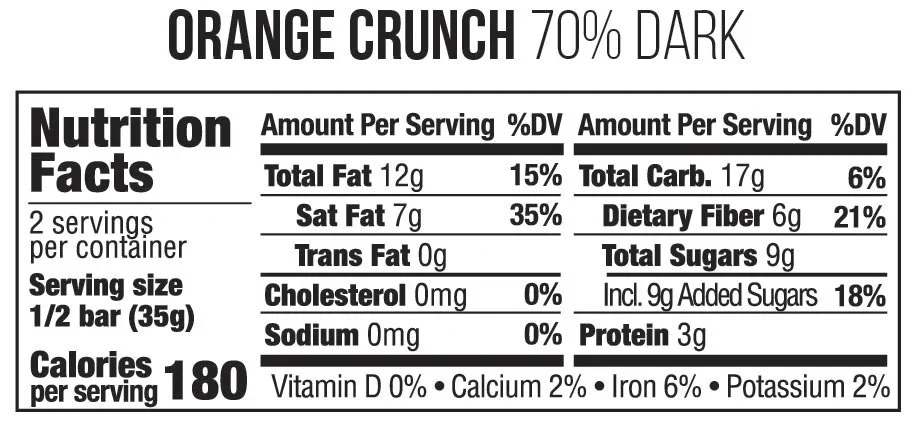 Organic Orange Crunch Dark Chocolate Bar (10 CT) - Image 4