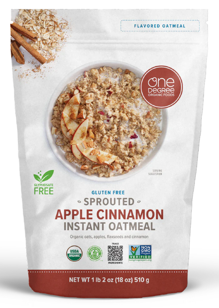 Organic Sprouted Apple Cinnamon Instant Oatmeal