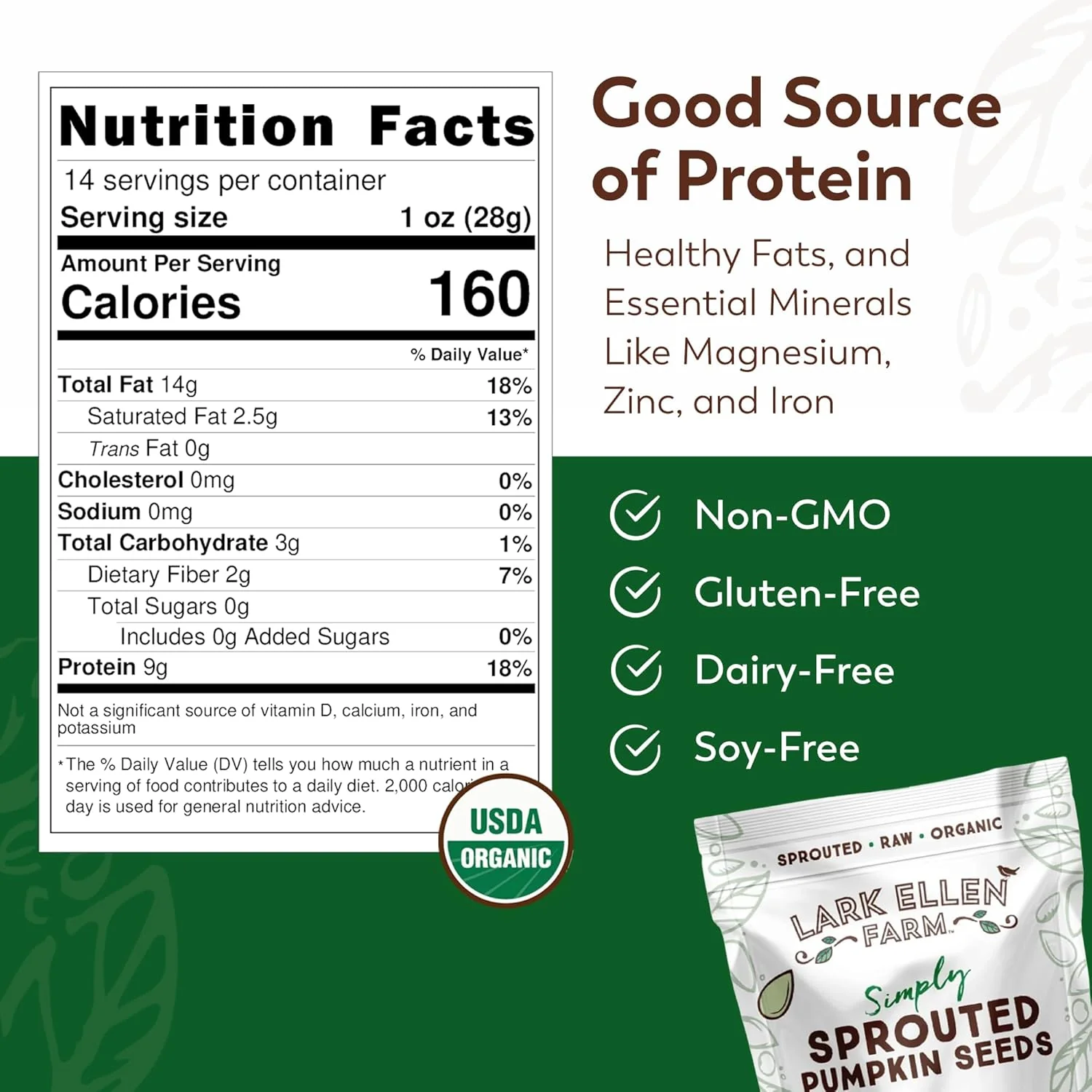 Organic Sprouted Pumpkin Seeds - Image 3