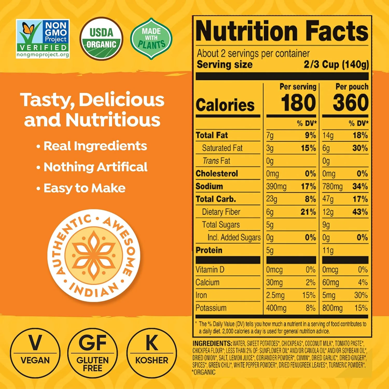 Organic Sweet Potato Korma (6 Pack) - Image 4
